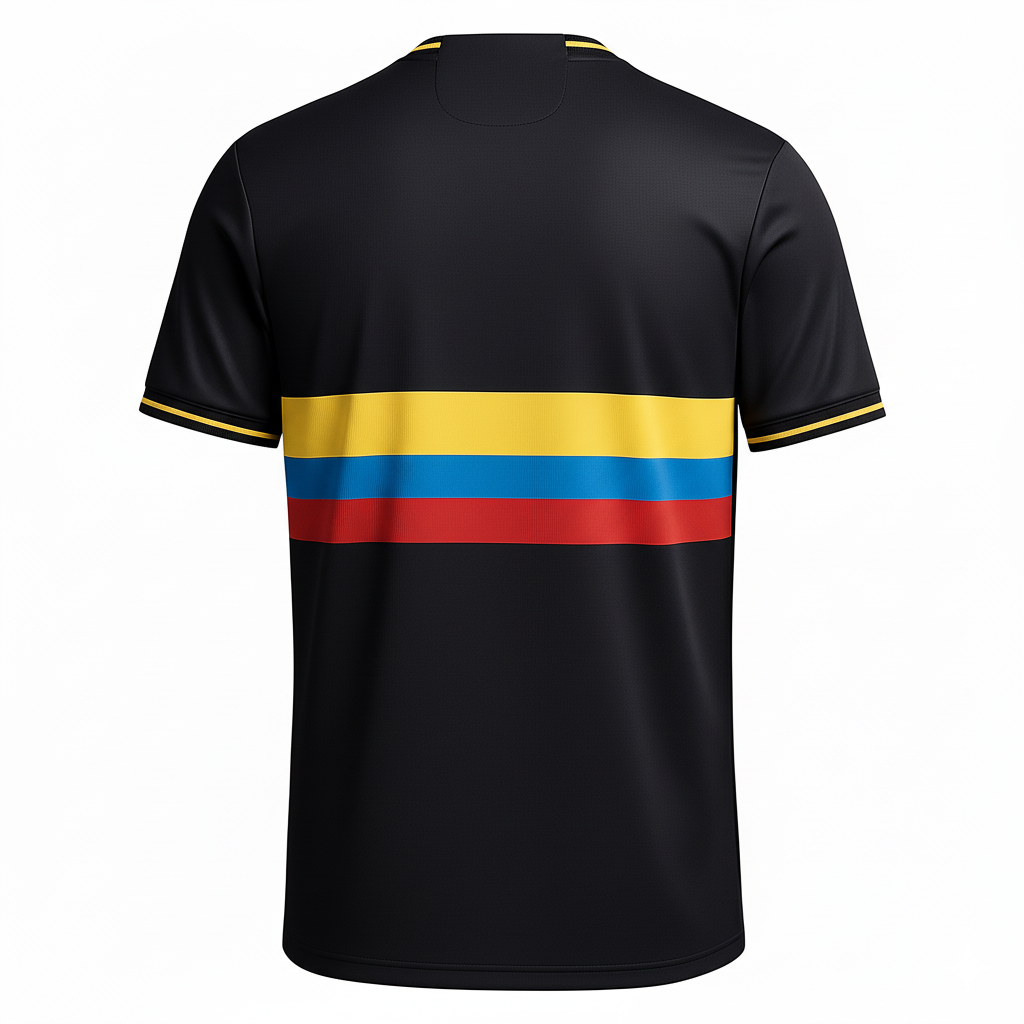 Camiseta Oficial Colombia 100 Años Negra