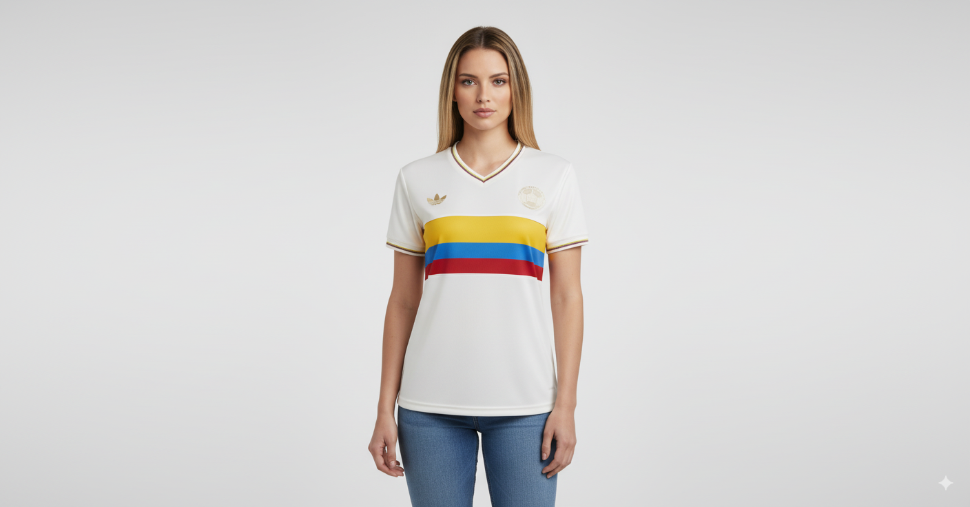 Camiseta Oficial Colombia 100 años Mujer